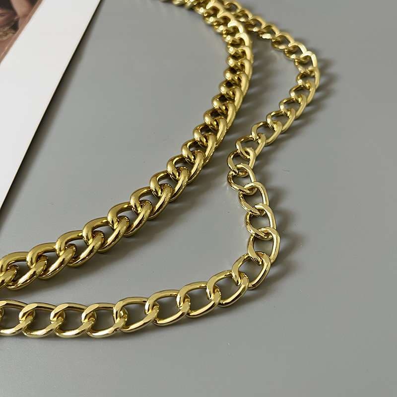 ベルト レディース チェーンベルト 薔薇モチーフチェーンウエストベルト