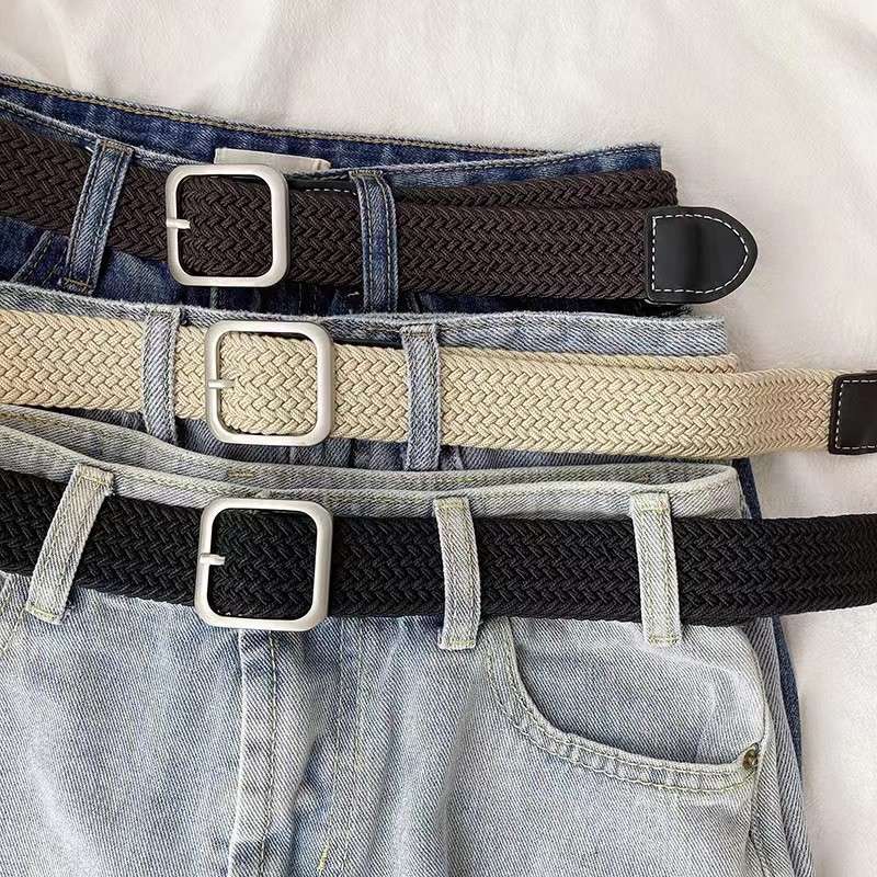 ベルト レディース メッシュベルト シンプル編み込みメッシュベルト