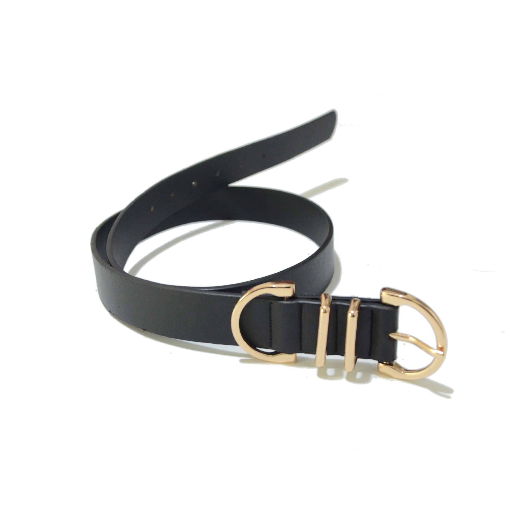 ベルト レディース レザーベルト 馬蹄型バックル付きレザーベルト