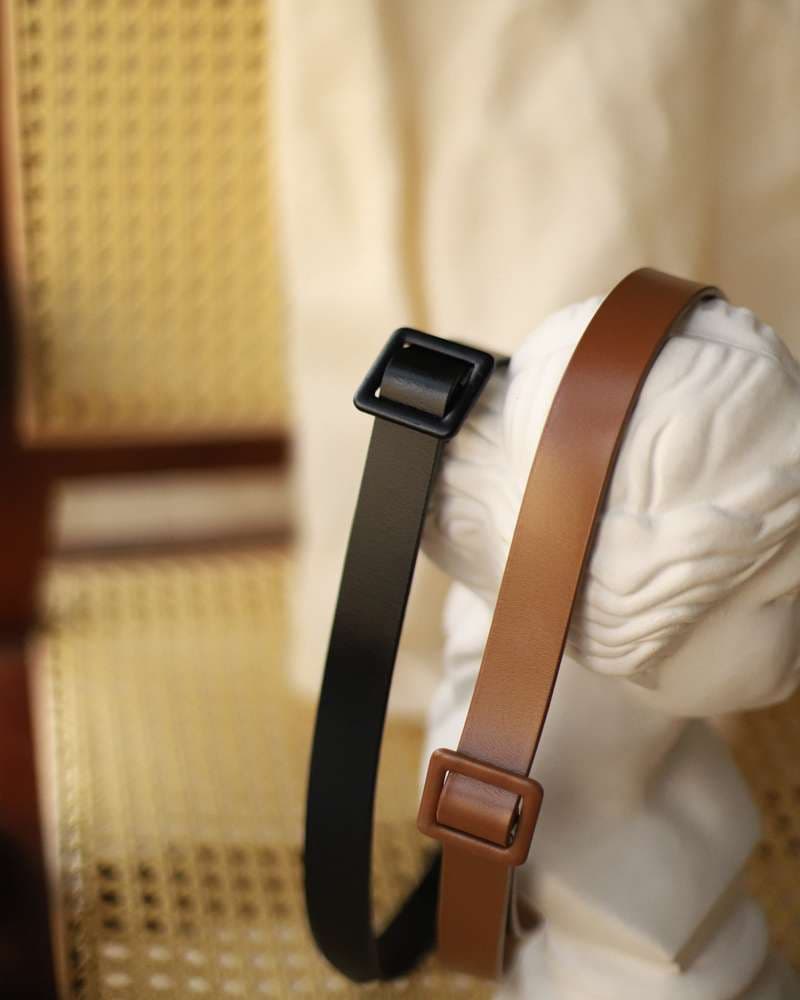 ベルト レディース レザーベルト シンプル細身バックルベルト