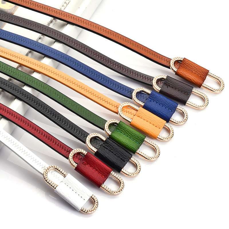 ベルト レディース レザーベルト スタイリッシュ細身革ベルト