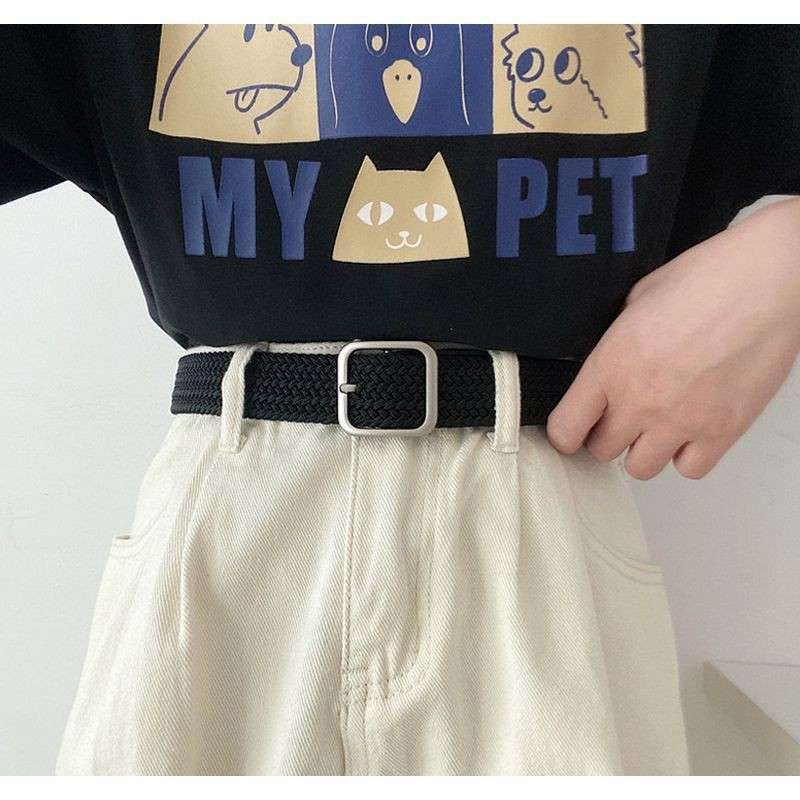 ベルト レディース メッシュベルト シンプル編み込みメッシュベルト