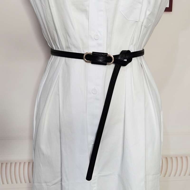 ベルト レディース レザーベルト スタイリッシュ細身革ベルト